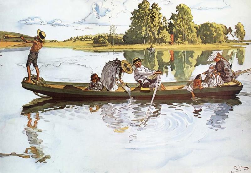 Carl Larsson On Viking Expedition in Dalarna Sweden oil painting art